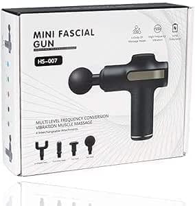 مسدس تدليك فاسيا رقمي صغير  مع 32 سرعة و4 رؤوس